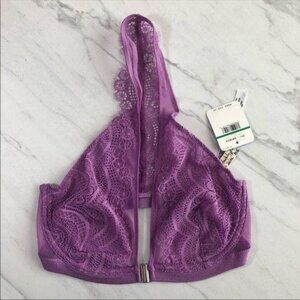 Intimately Free People Bra Lace Racer Back Purple